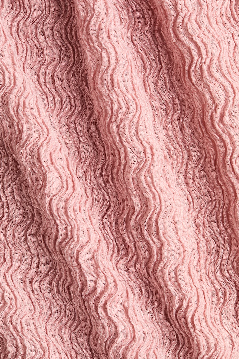 Crinkled Cowl-Neck Top