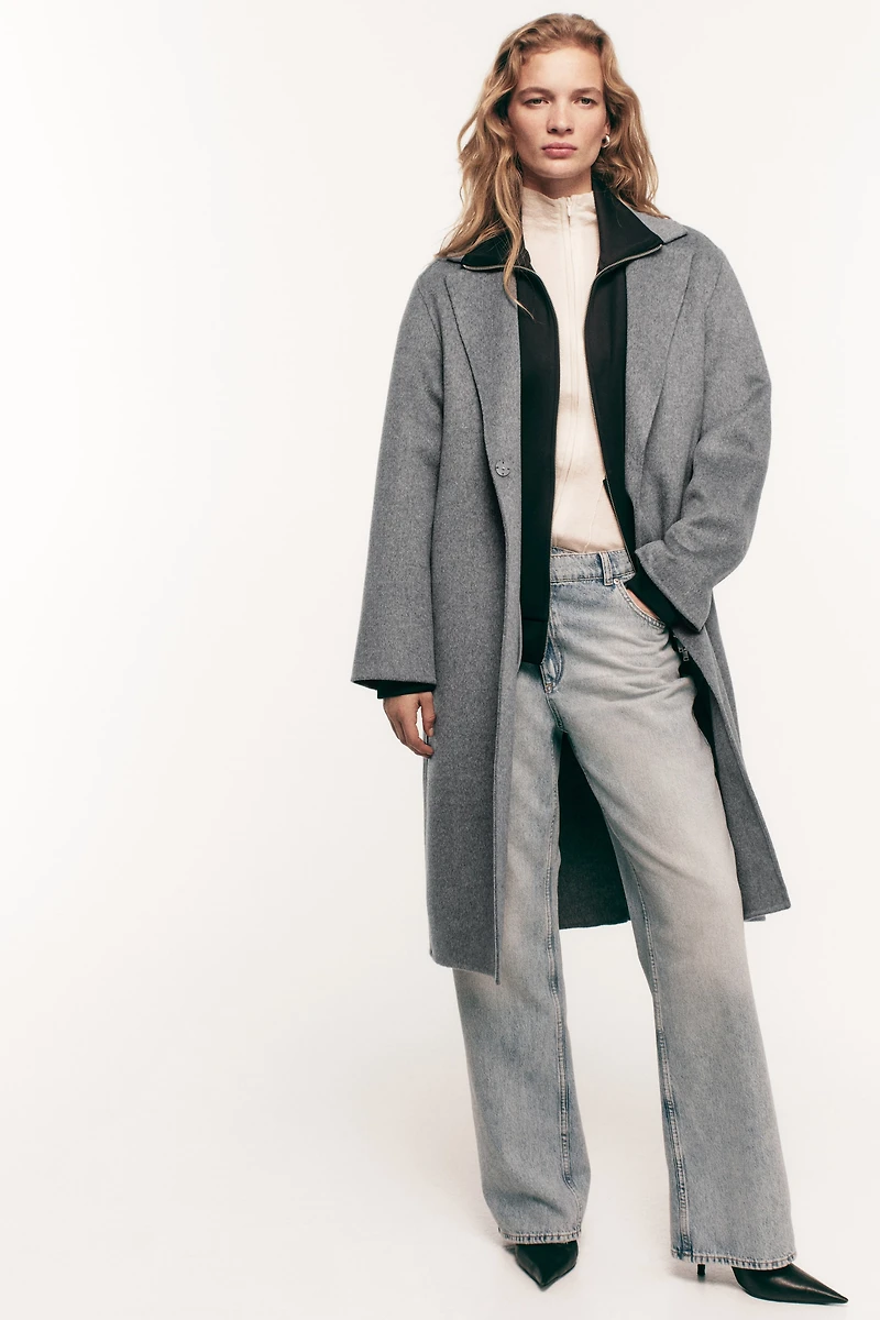 Handmade wool-blend coat