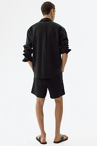 Relaxed-Fit Linen-Blend Shorts
