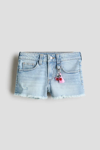 Short en denim avec détails brodés