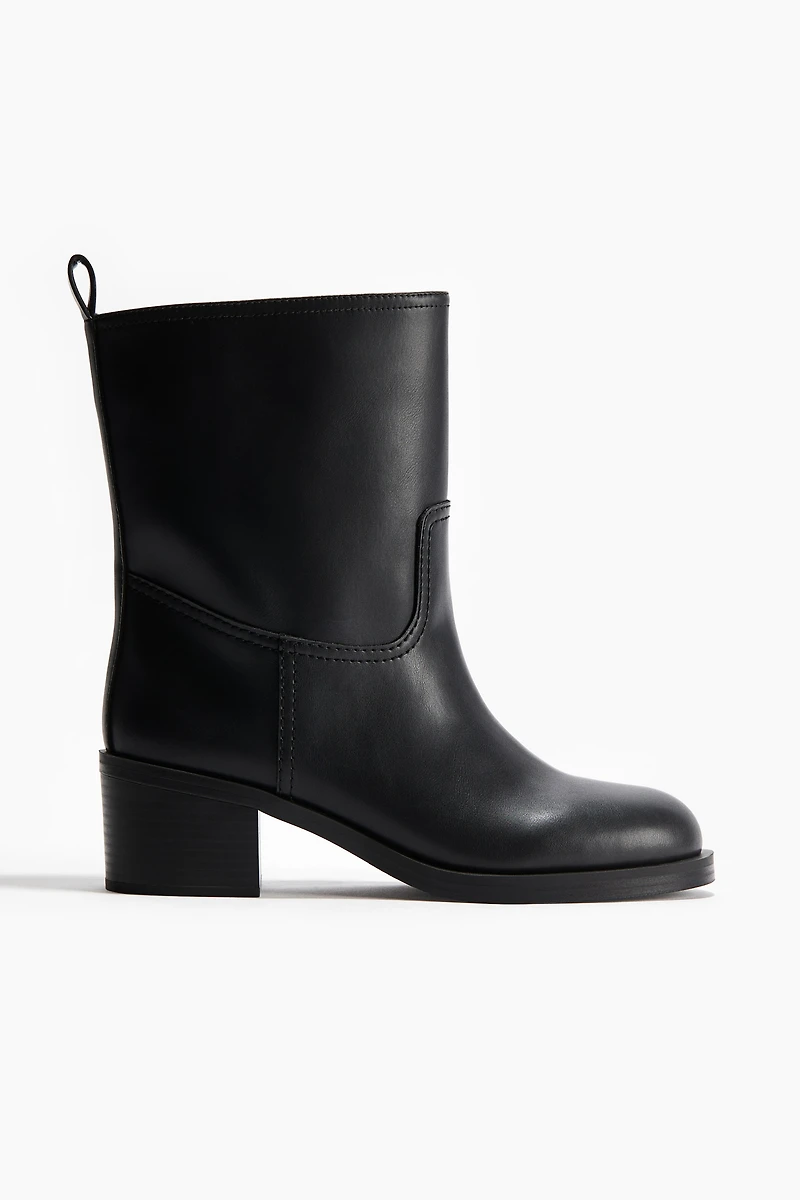 Block-Heeled Ankle Boots