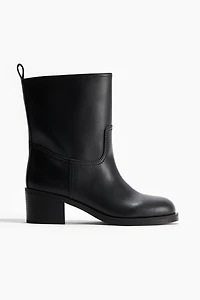 Block-Heeled Ankle Boots