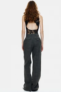 Wool-Blend Bootcut Pants