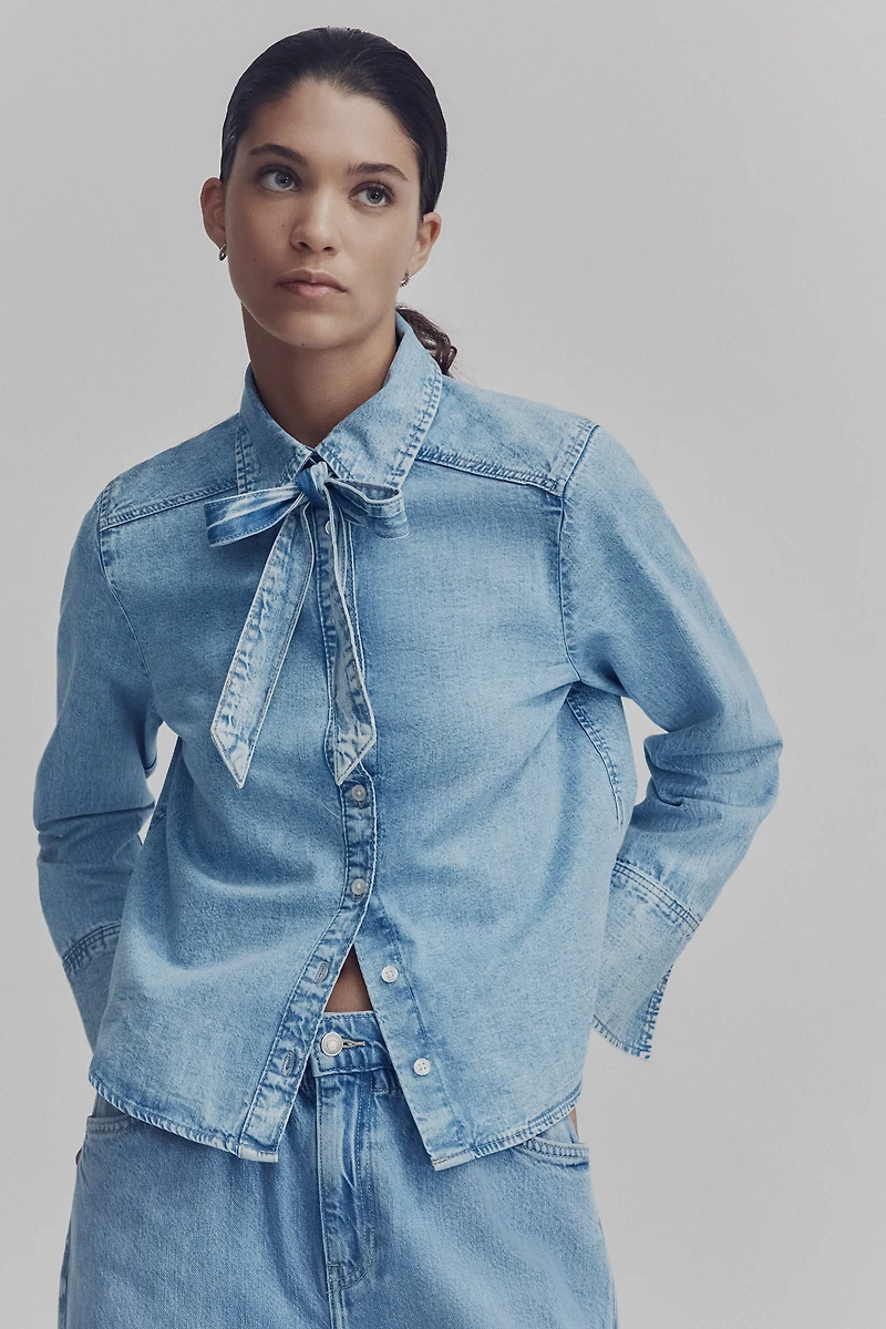 Blouse en denim avec boucle