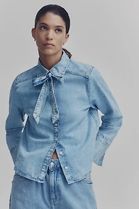 Blouse en denim avec boucle