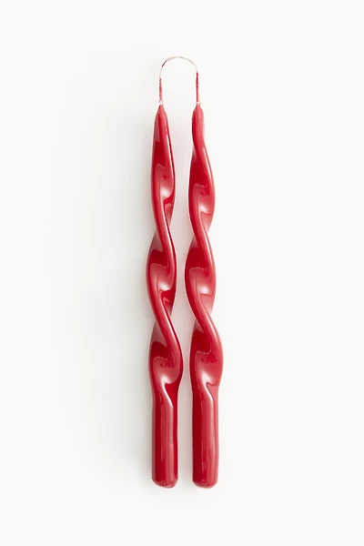 2-pack Spiral Taper Candles