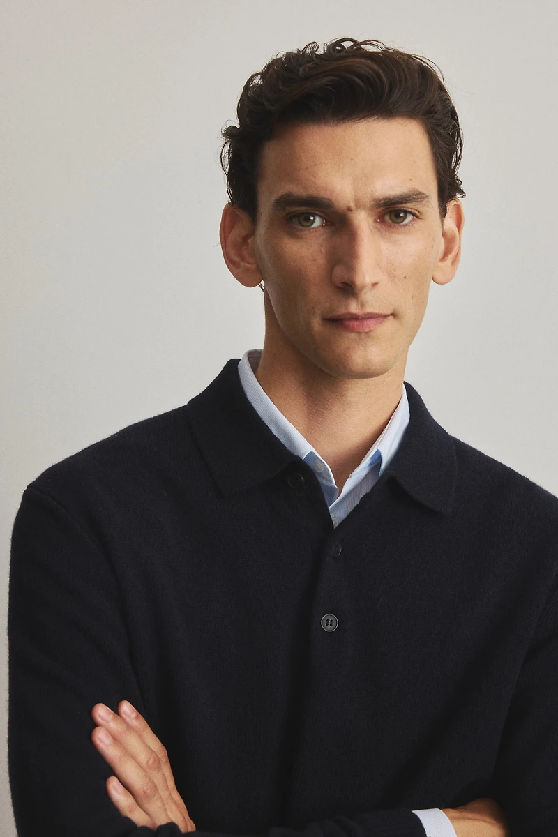 Regular-Fit Wool Polo Shirt