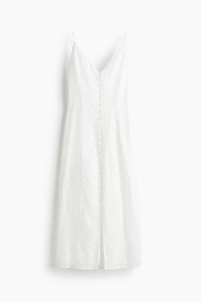 Eyelet-Embroidered Strappy Dress