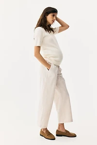 Pantalon MAMA à cordon en lin mélangé