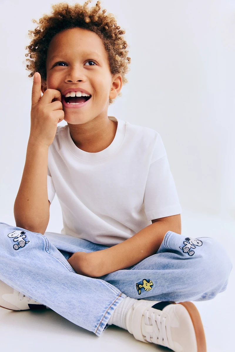 Regular-Fit Printed Jeans