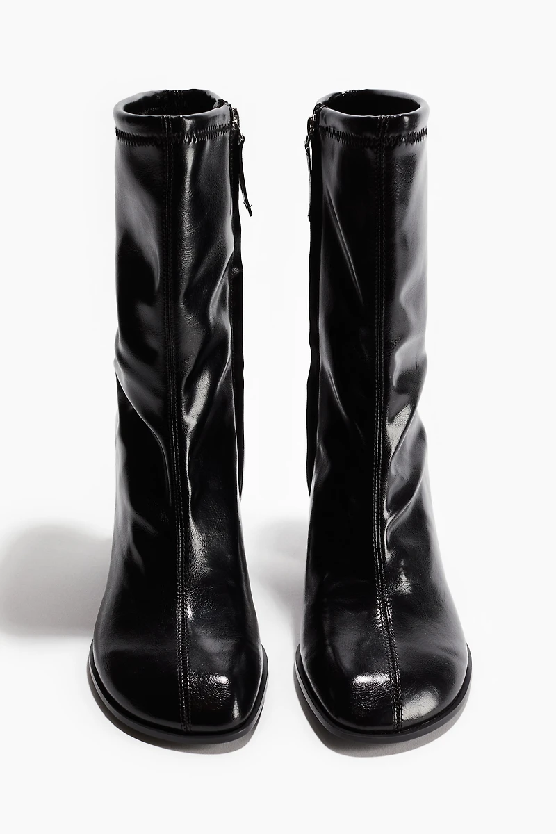 Block-Heeled Ankle Boots