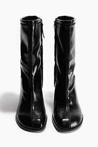 Block-Heeled Ankle Boots