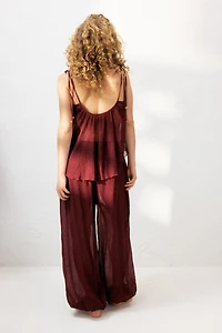 Pantalon de plage froissé avec jambes ballon