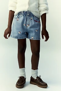 Loose-Fit Denim Shorts