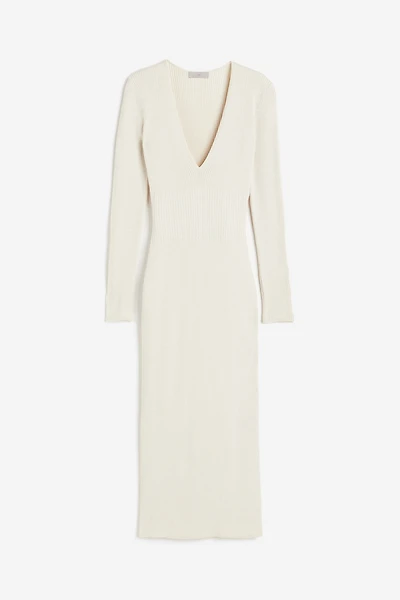 Rib-knit Bodycon Dress