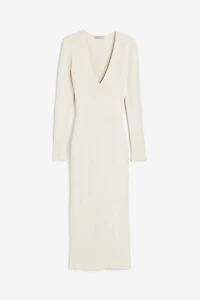 Rib-knit Bodycon Dress
