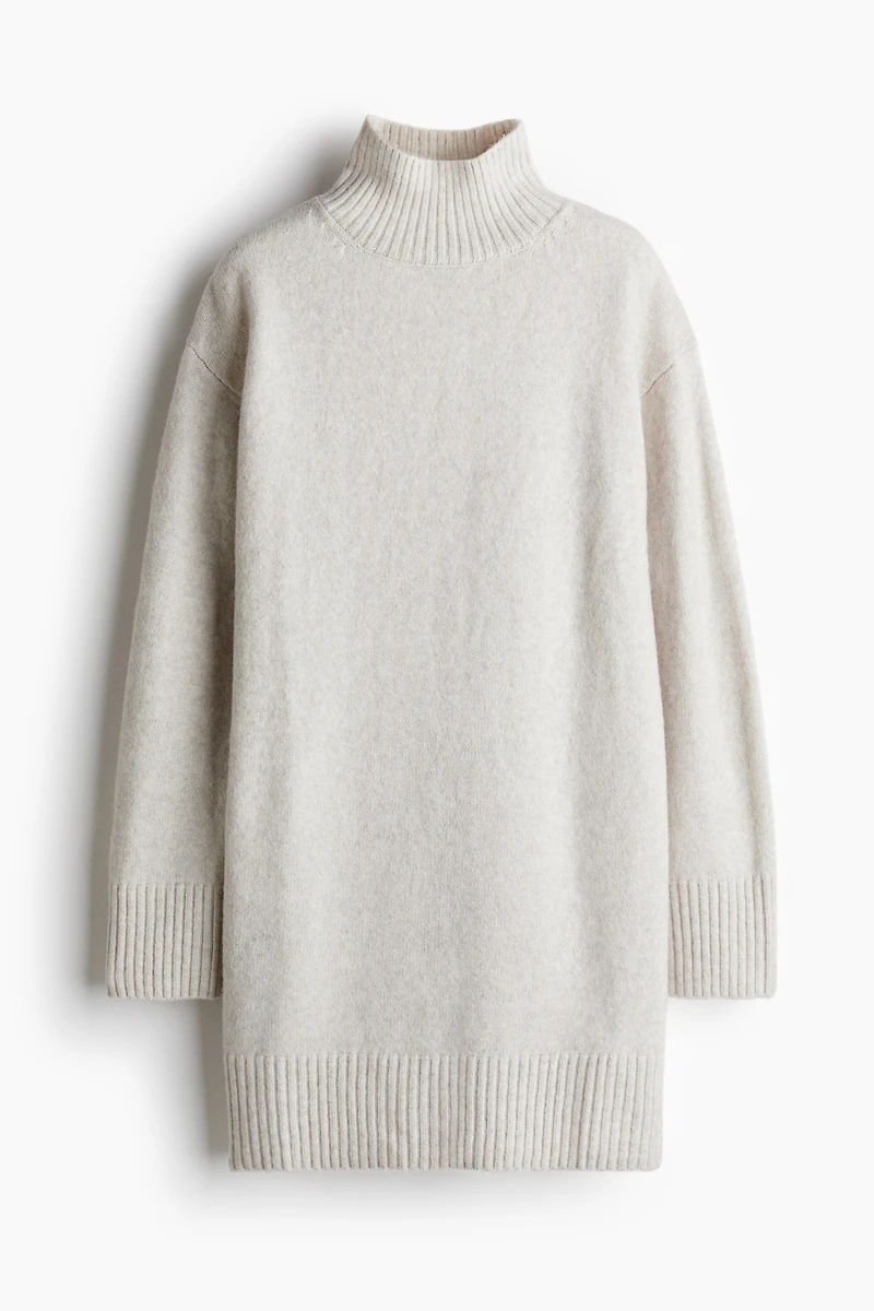 Knit Mock Turtleneck Dress