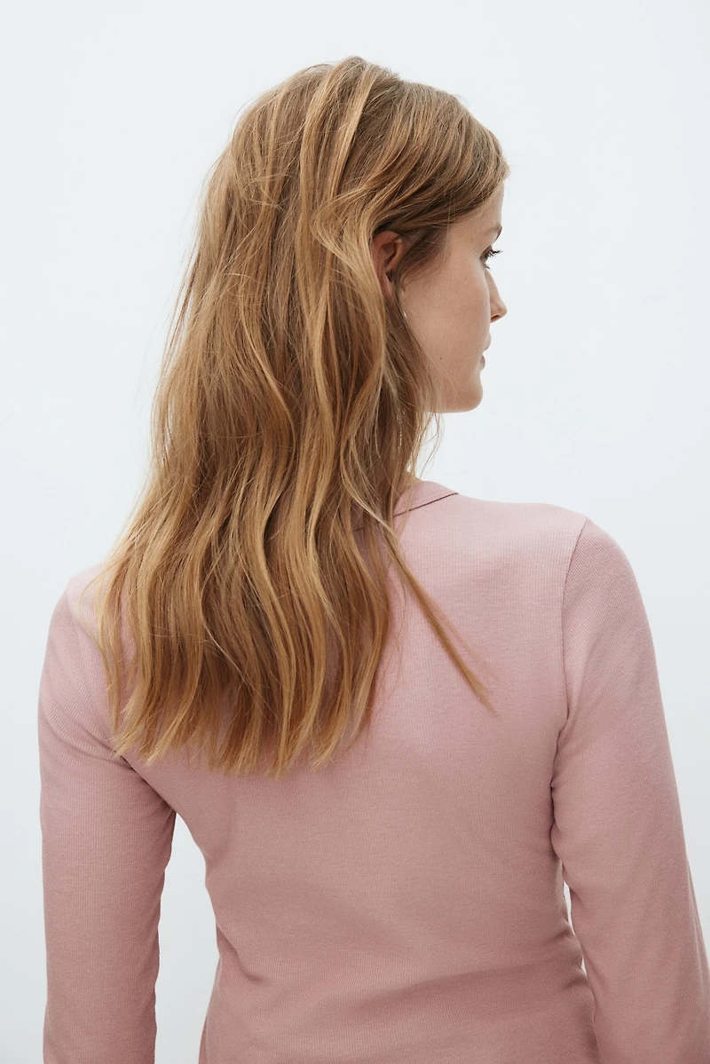 MAMA Ribbed Jersey Top