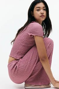 Crinkled Drawstring Pants