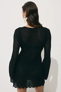 Pointelle-Knit Beach Dress