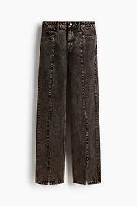 Slit-Hem Jeans