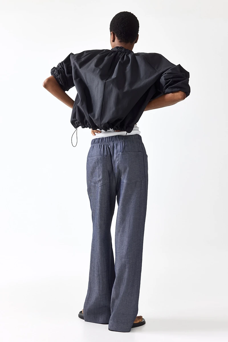 Straight-Leg Drawstring Pants