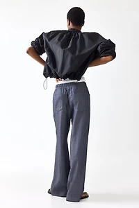 Straight-Leg Drawstring Pants