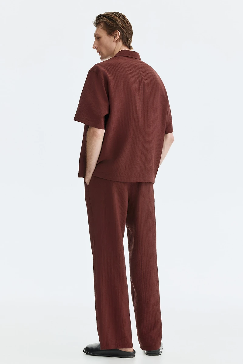 Relaxed-Fit Textured Pants