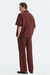 Relaxed-Fit Textured Pants