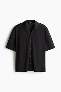 Loose-Fit Mesh Resort Shirt