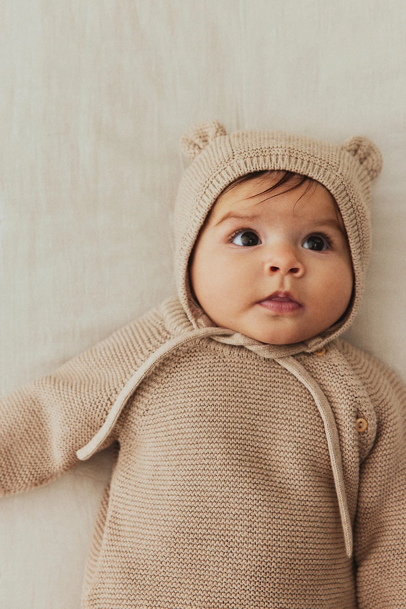 Bonnet béguin en tricot de coton