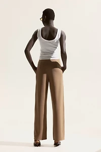 Button-front Pants