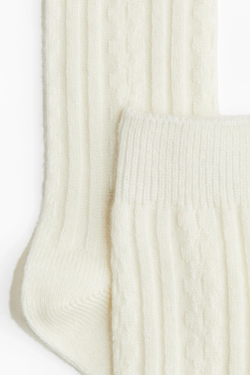 Mixed-Knit Socks