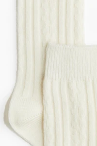 Mixed-Knit Socks