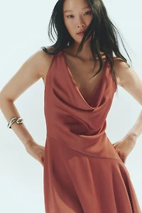 Cowl-Neck Dress