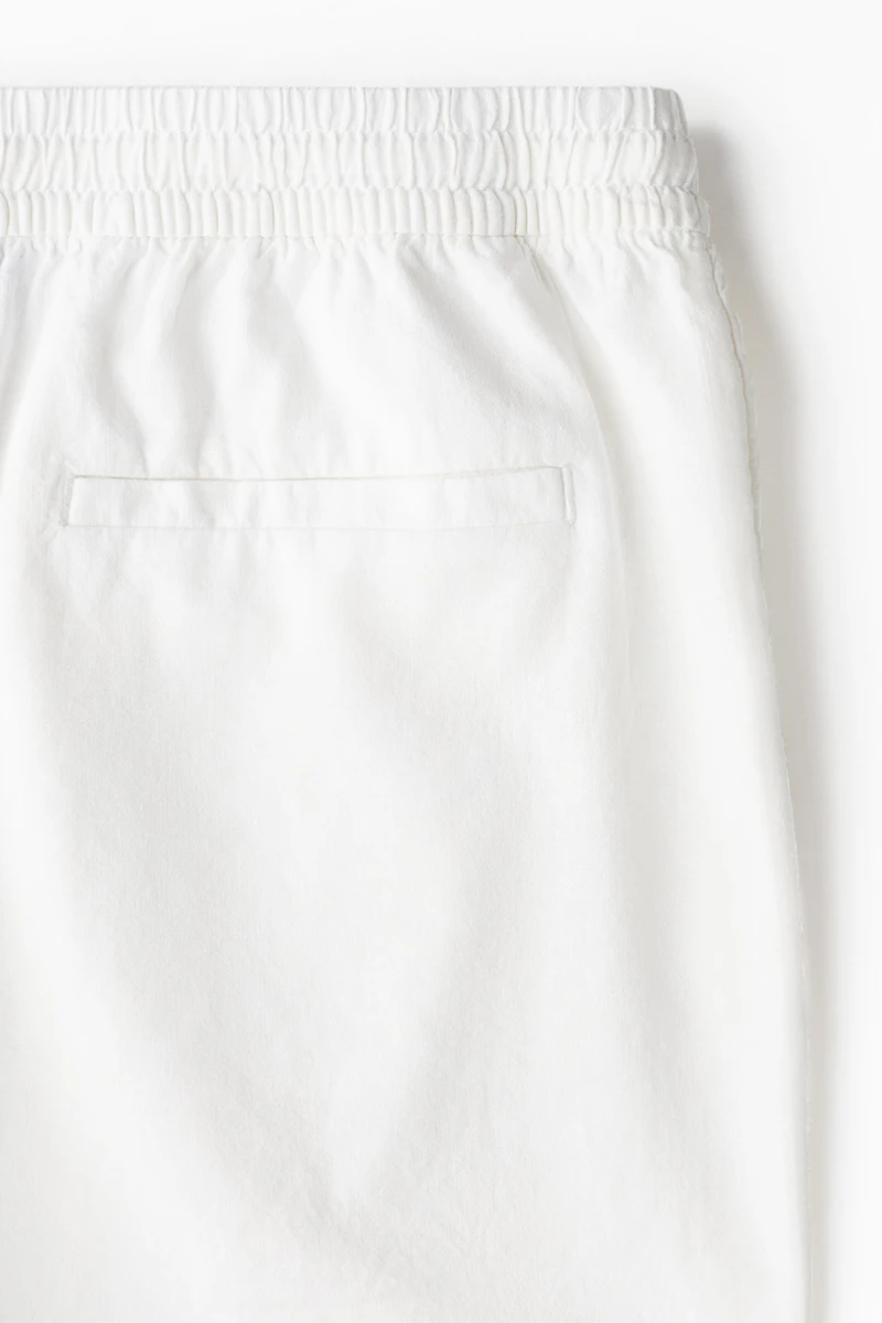Regular Fit Linen-Blend Shorts