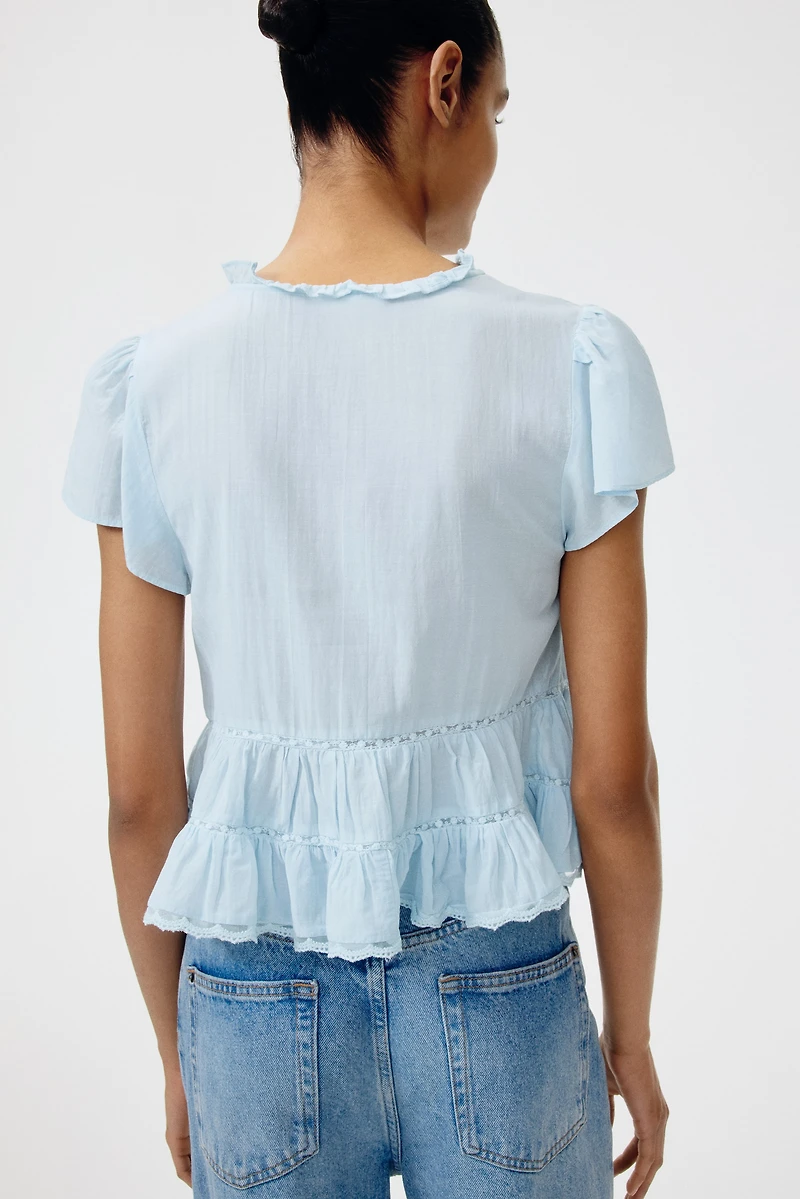 Puff-Sleeved Blouse
