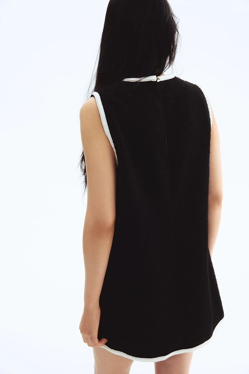 Robe trapèze en bouclé