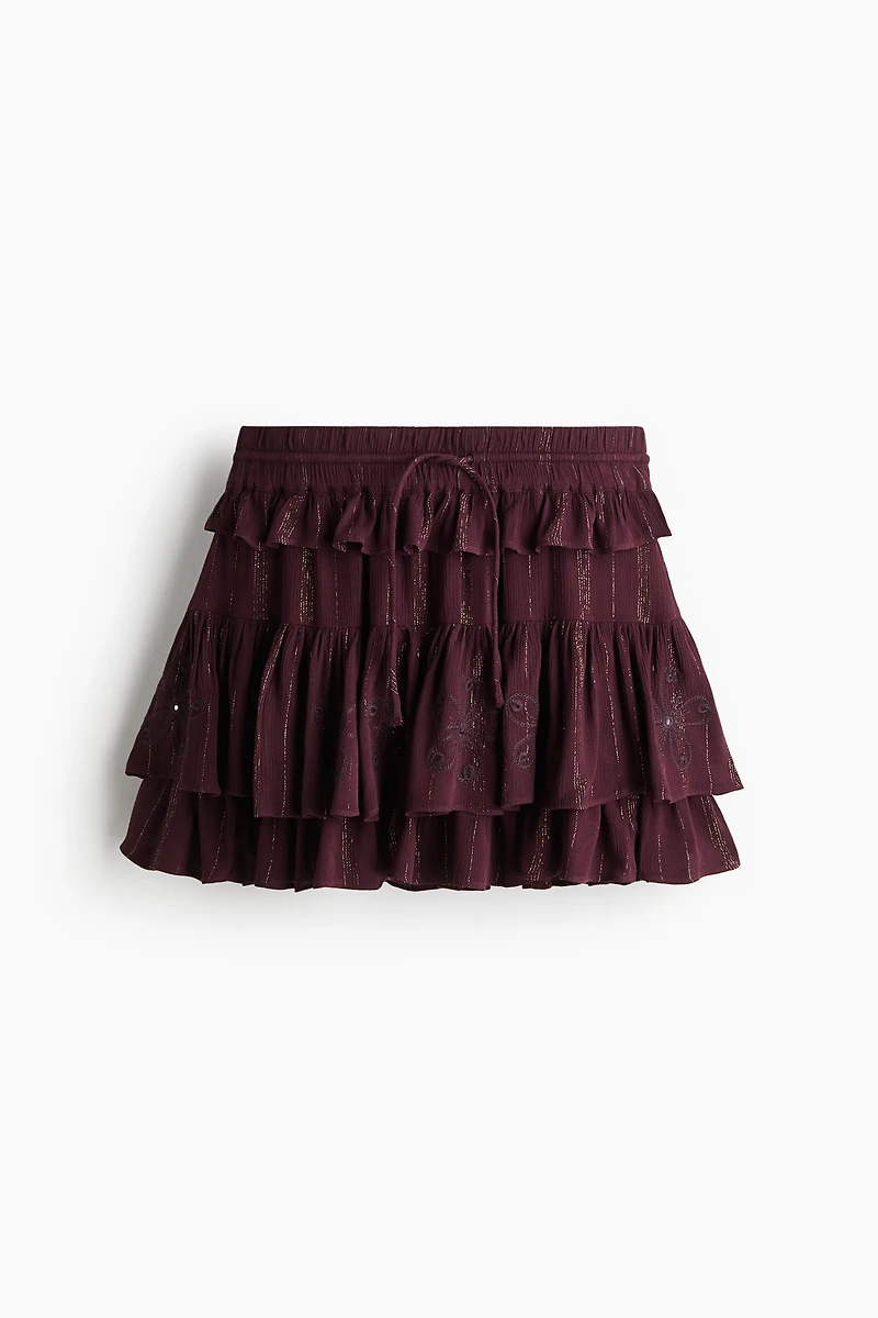 Flounced Mini Skirt