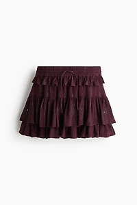 Flounced Mini Skirt