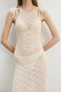 Robe d’aspect crochet avec dos décolleté