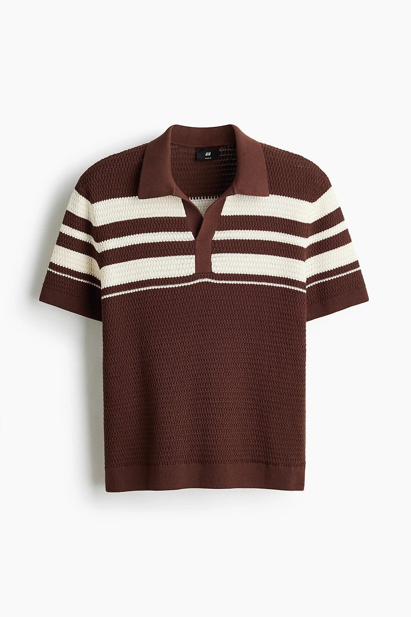 Regular-Fit Pointelle-Knit Polo Shirt