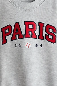 Printed crew-neck sweatshirt