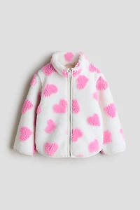 Patterned Teddy Fleece Jacket