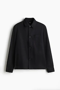 Regular-Fit Linen-Blend Overshirt