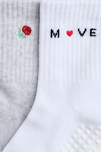 2-Pack Non-Slip Yoga Socks