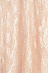 Mock Turtleneck Lace Maxi Dress