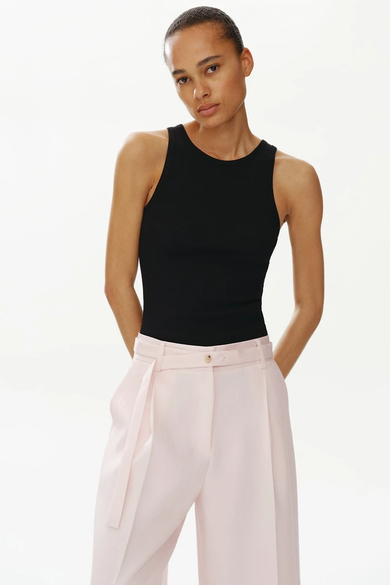 Pantalon large avec ceinture