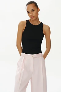 Pantalon large avec ceinture