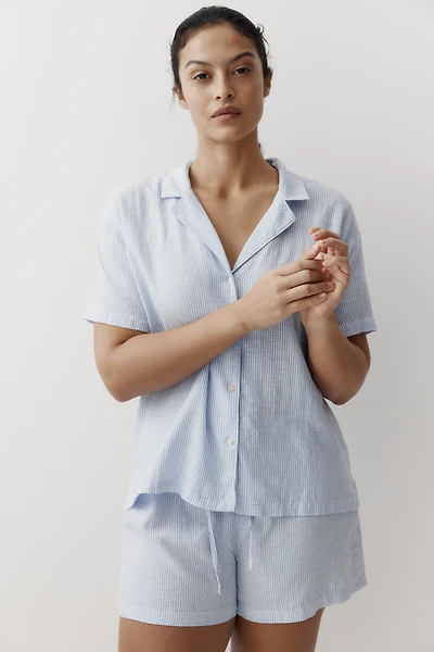 Pyjama en lin mélangé